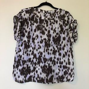 Lavender Animal Print Blouse
